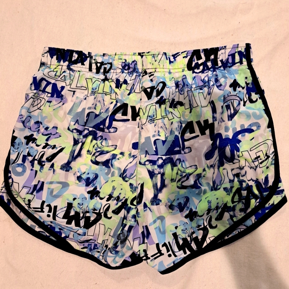 Calvin Klein Running Shorts Graffiti Size Medium - Picture 2 of 6